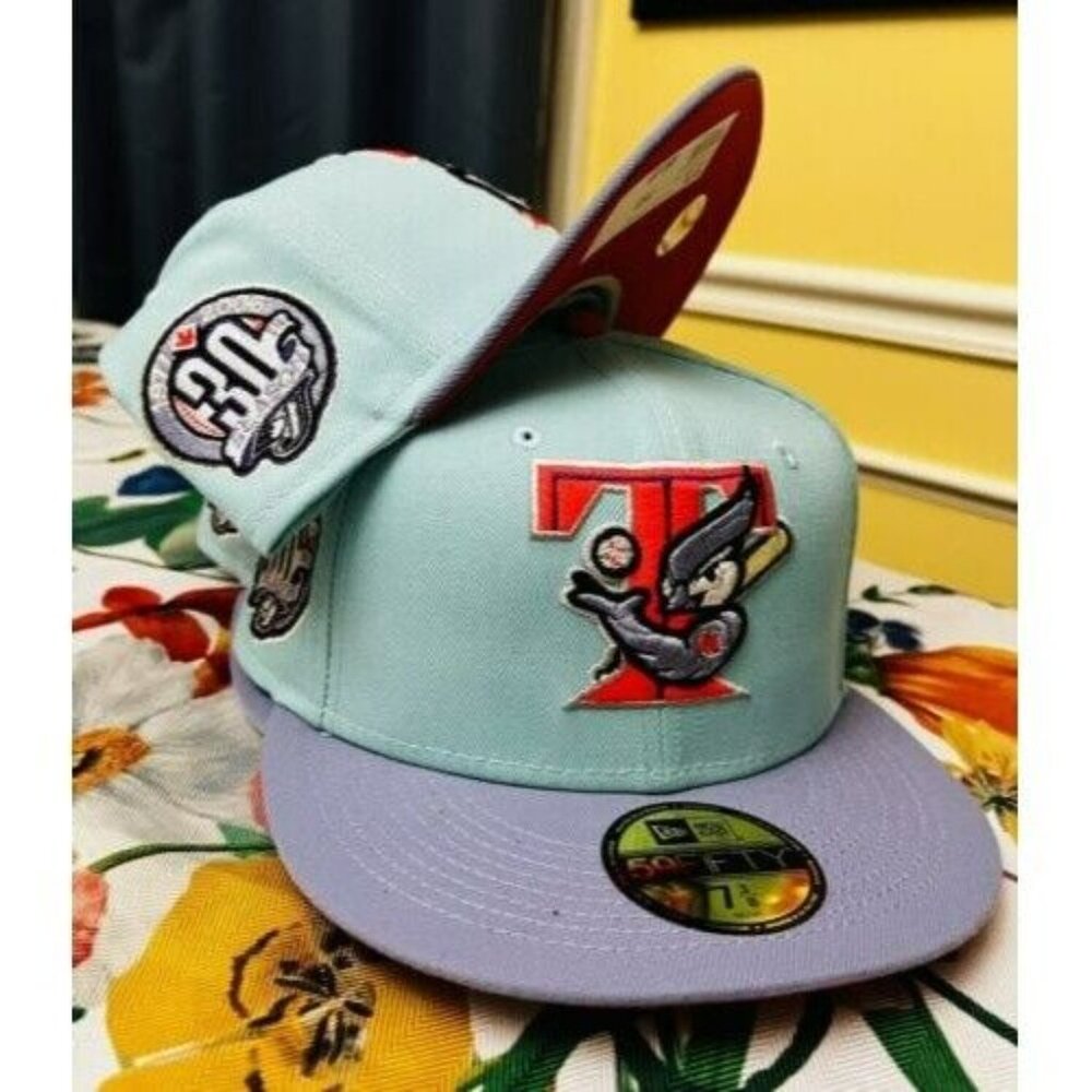 New Era Toronto Blue Jays 59FIFTY Fitted Hat Mint 30TH Anniversary Patch  7 1/2